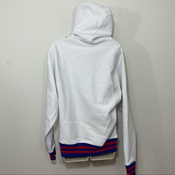 Champion Reverse Weave Hoodie: White Small S Sweatshirt Long Sleeve Pocket Mint - Picture 3 of 13